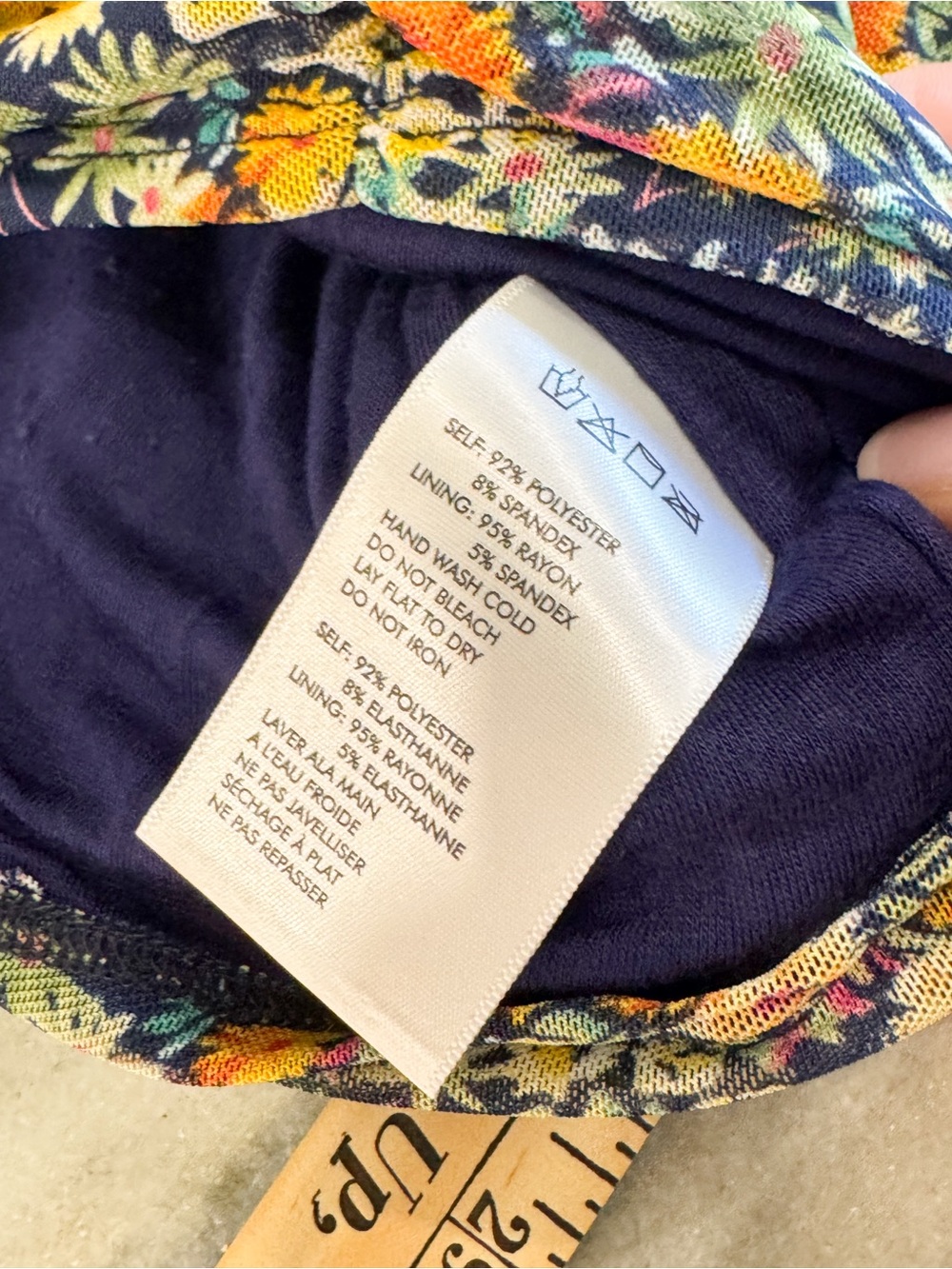 Urban Outfitters Navy Floral Ruched V-Neck Dress - Picture 6 of 6